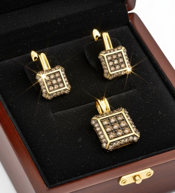 Zawieszka wisior diamenty naturalne złoto 585