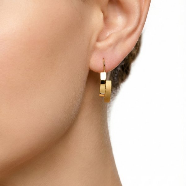 Kolczyki Sztabki bigiel złoto 585