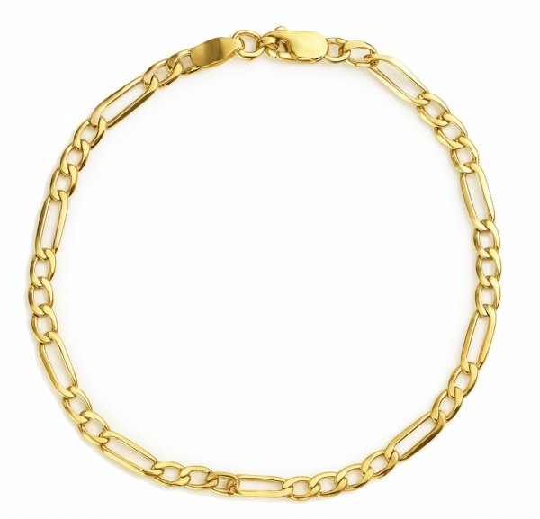  Bransoletka klasyczna 21cm splot figaro złoto 585 