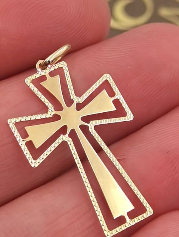 Krzyż diamentowany Złoto 585 