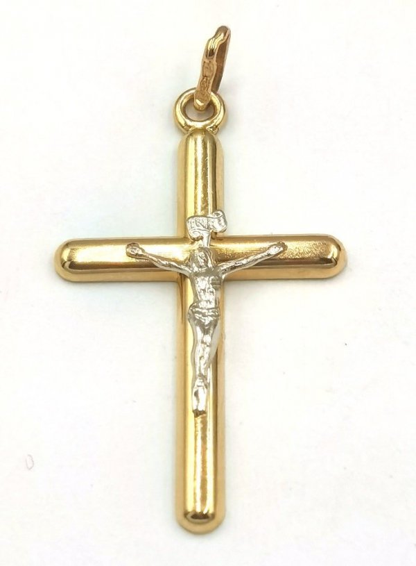 Krzyż z wizerunkiem 3D 4.5cm złoto 585 