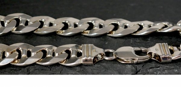 Bransoletka 12mm. masywna GUCCI 23,5cm srebro 925 rod