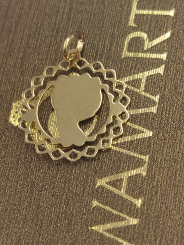 Medalik koronka Fatima złoto 585 