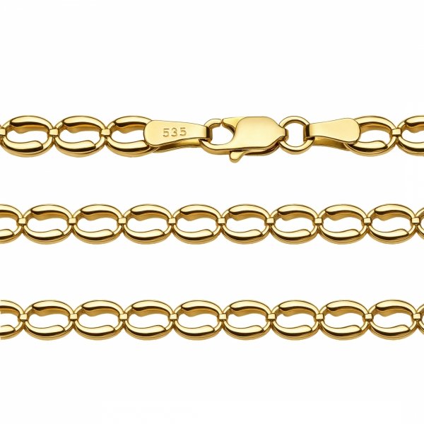 Bransoletka modułowa okrągłe ogniwa 19 cm złoto 585