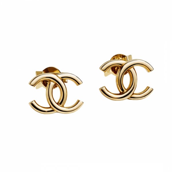 Kolczyki sztyft dwie litery złoto 585
