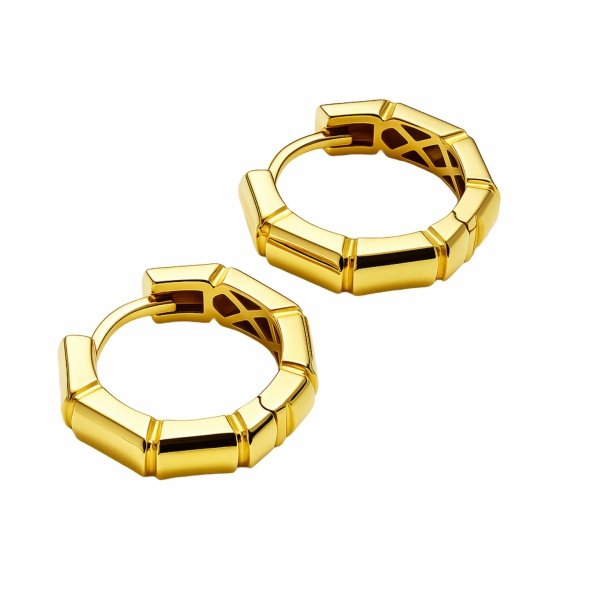 Kolczyki geometryczne złoto 585