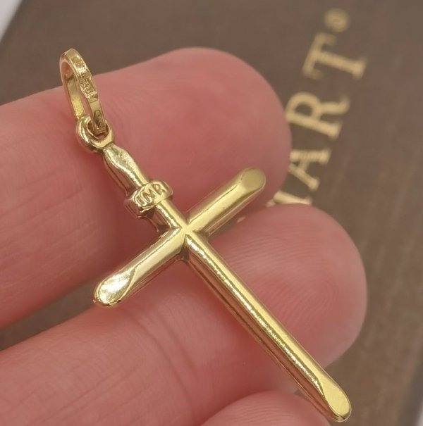 Krzyż dwustronny 4cm złoto 585 