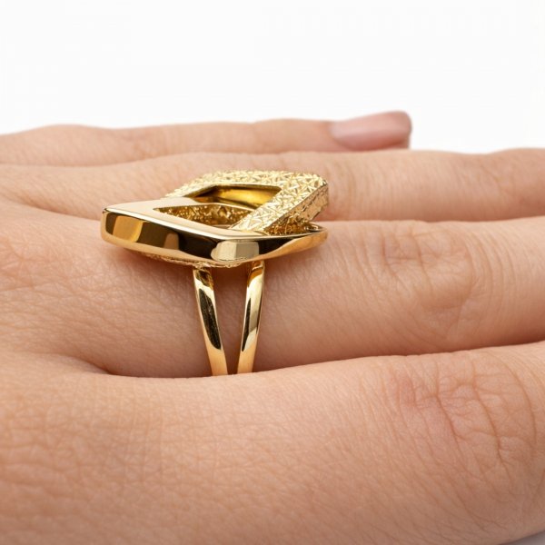 Pierścionek nowoczesny romby  R.17 złoto 585 