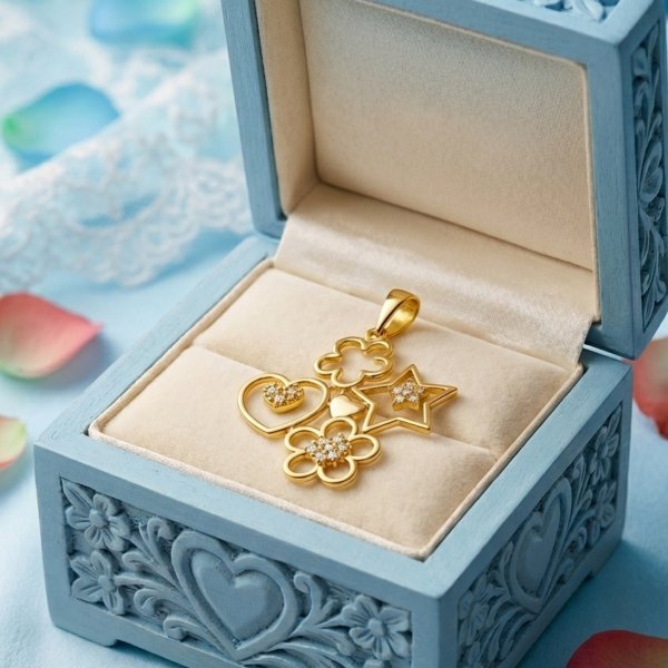 Wisior talizmany z gwiazdką złoto 585 