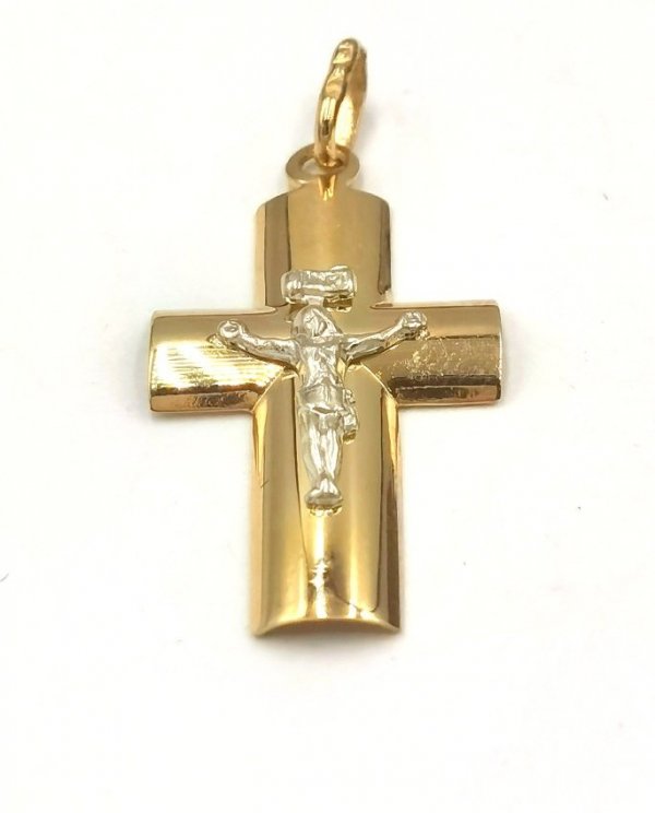 Krzyż szeroki z wizerunkiem 33MM złoto 585 