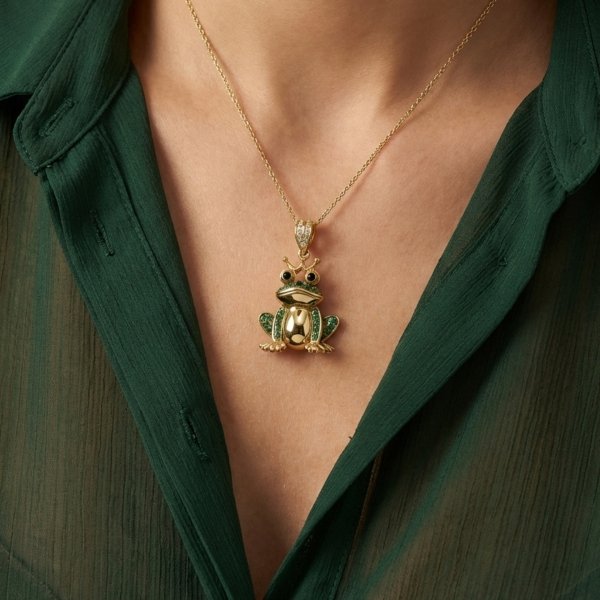 Zawieszka księżniczka żaba złoto 585