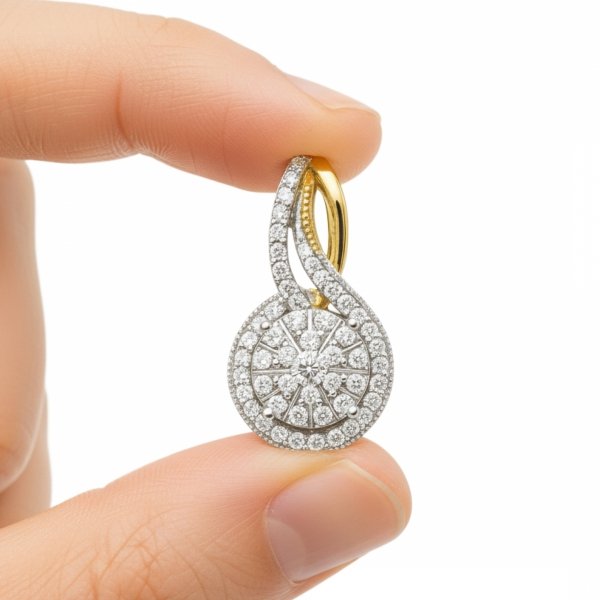  Wisior diamenty naturalne 52/0.2cT  złoto 585