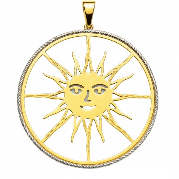 Zawieszka koło ze słońcem złoto 585 