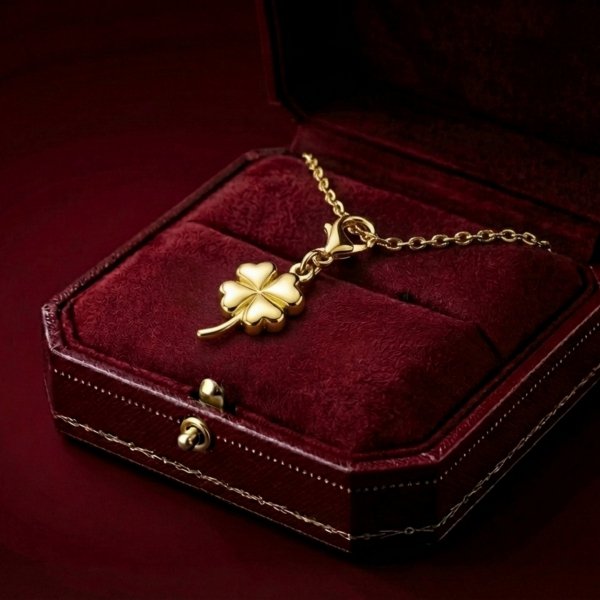 Charms przywieszka koniczyna 3D złoto 585 