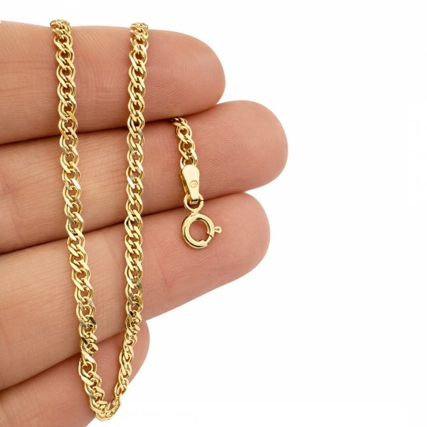 Bransoletka łańcuchowa monaliza złoto 585