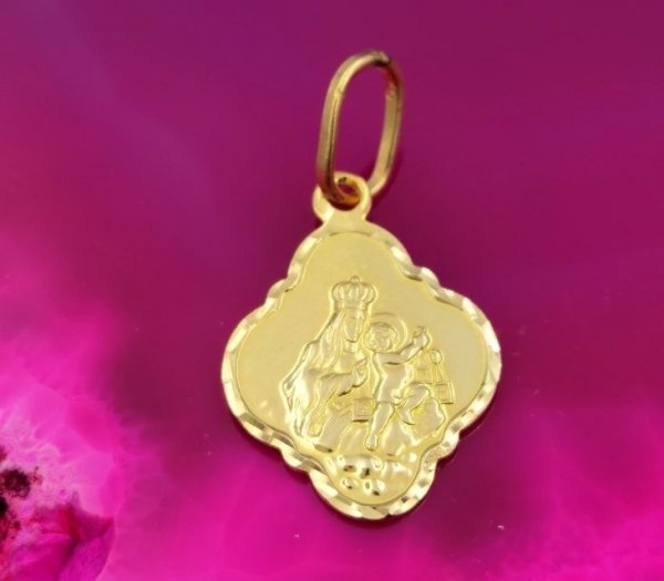  Medalik dwustronny szkaplerz złoto 585