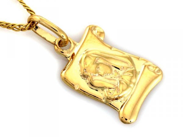 Medalik PAPIRUS wytłaczny  Złoto 585 14cT