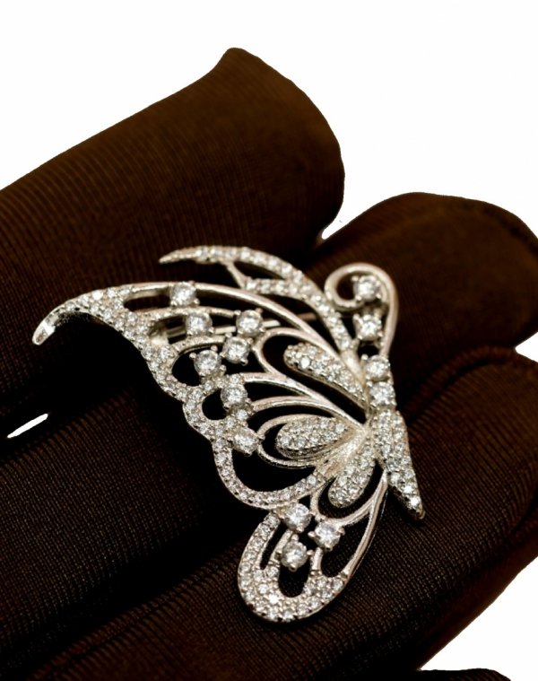 Broszka okazała motyl ROYALsrebro rod 925 