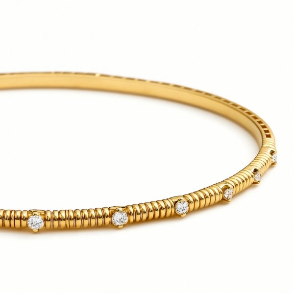 Bransoletka flexi z diamentami 13/0,2 ct złoto 585