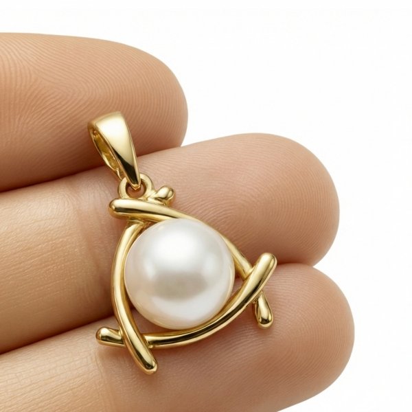 Wisior z perłą złoto 585