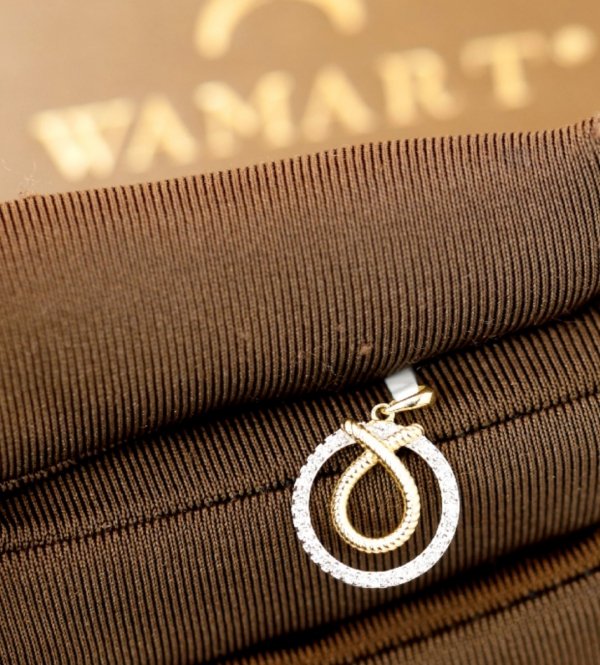Wisior PĘTLA  diamenty 21/0.09cT  złoto 585