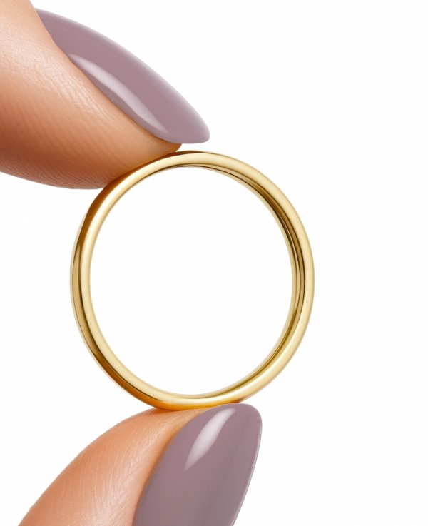 Pierścionek dostawka gładka R.13 złoto 585