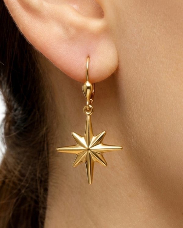 Kolczyki długie iskierki złoto 585 