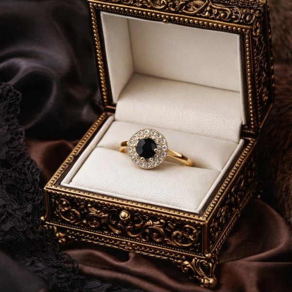 Pierścionek w formie korony z kamieniami R.18 złoto 585