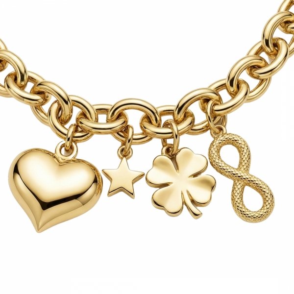 Charms przywieszka serce 3D złoto 585 