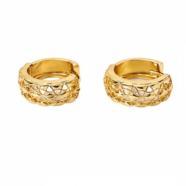 Kolczyki koła ażurowe złoto 585 