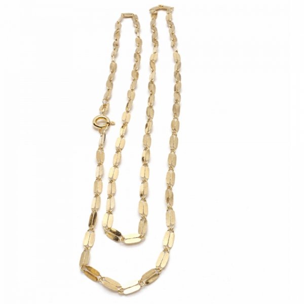  Łańcuch pełny o segmentowym wzorze  45cm złoto 585 