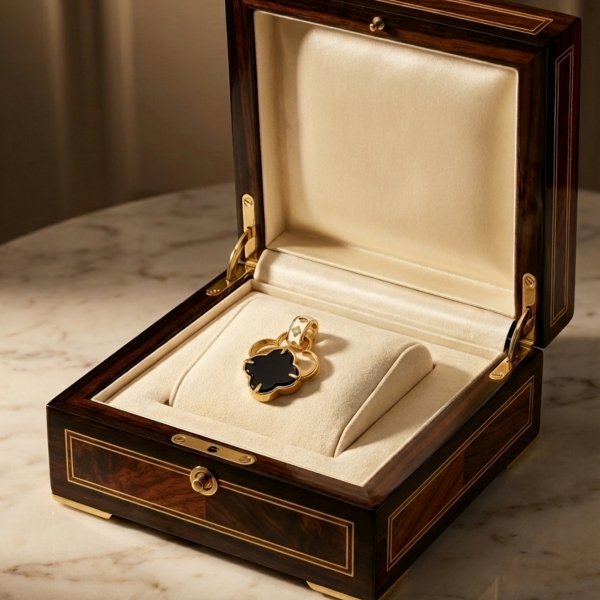 Wisior koniczyny 3D  złoto 585