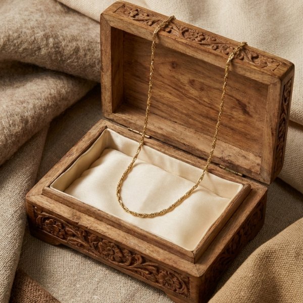 Łańcuszek singapur kuty złoto 585