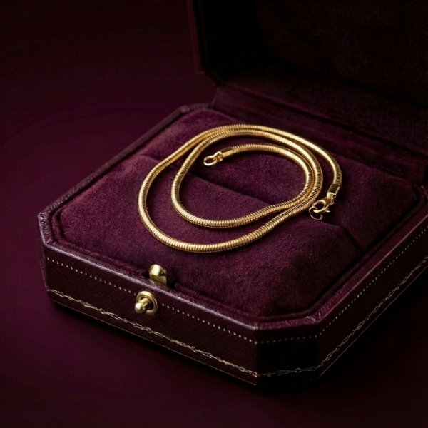 Łańcuch  linka kuty 50cm złoto 585