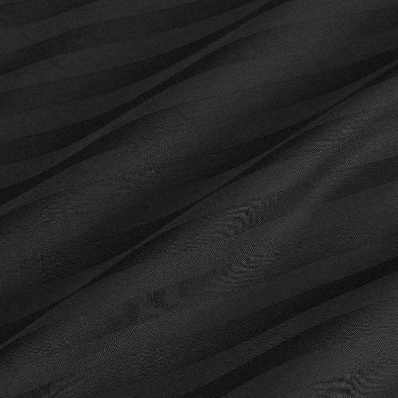 Poszewka satyna bawełna CIZGILI BLACK/50x60.