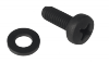 CAYMON KS600 Bolt M6 x 16 mm DIN7985 black phosphated + nylon washer 100 pcs pack