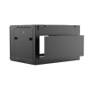CAYMON WPR406R/B 19” wall mount rack - 6 units - 450mm depth - Removable back Black version