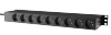 CAYMON PSR529F/B 19 calilistwa zasilająca - 9 x French sockets - Light/USB/Fuse/Surge/Display Black cali
