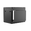 CAYMON WPR409R/B 19” wall mount rack - 9 units - 450mm depth - Removable back Black version