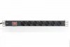 Digitus Listwa zasilająca PDU 19 cali RACK 7xSchuko, 2m 1xSchuko, 16A, wł./wył., aluminiowa