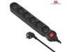 Maclean Listwa zasilająca 6g 5m MCE188 2300W czarna
