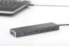 Digitus HUB/Koncentrator 7-portowy USB 3.0 SuperSpeed, aktywny, Aluminium
