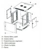 Extralink Szafka wisząca rack 6U 600x600 szara szklane drzwi