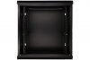 Extralink Szafka wisząca rack 12U 600x600 czarna szklane drzwi
