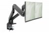 Digitus Ramię biurkowe podwójne z zaciskiem, 2xLCD, max. 35 cali, max. obciążenie 2x15kg, ze sprężyną gazową