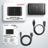 AXAGON MINI stacja dokująca ADSA-D25, USB 3.2 Gen 1 - 2x SATA 6G 2.5 cali SSD/HDD CLONE