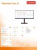 Lenovo Monitor 34 cale ThinkVision T34w-30 WLED LCD 63D4GAT1EU