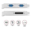AXAGON PCEA-PSN Kontroler PCIe 1x port równoległy (LPT) + 2x port szeregowy (RS232) 250 kbps, w zestawie SP & LP