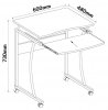 Techly Biurko komputerowe mobilne Techly 600x480mm czarne
