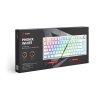 Savio Klawiatura mechaniczna bezprzewodowa PHENIX WHITE Gateron Red Pro, Pudding